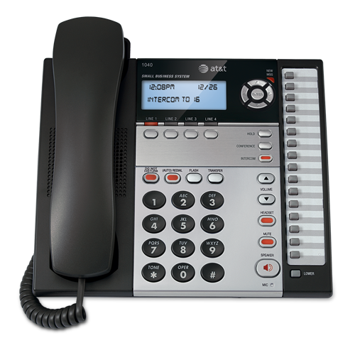 Corded 4 Line Telephone with Base Speakerphone and Expandable to 16 Stations